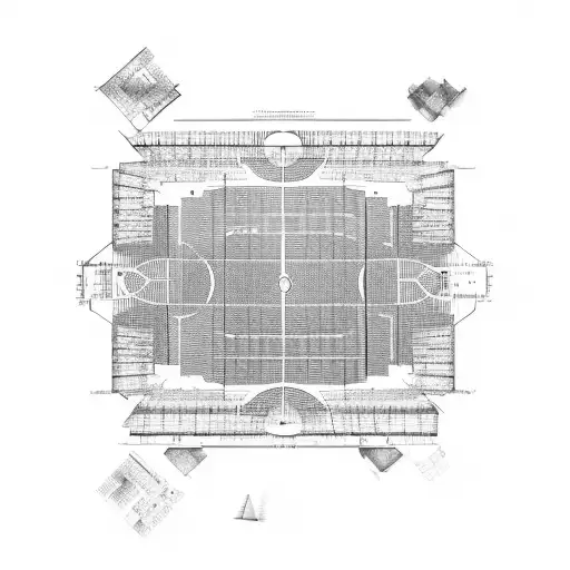 An Architectural Blueprint Of A Football Field
