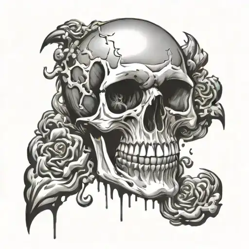 Skull Smiling Head Exploding