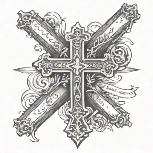 Cross With Romans Bible Verse And Something To Do With God