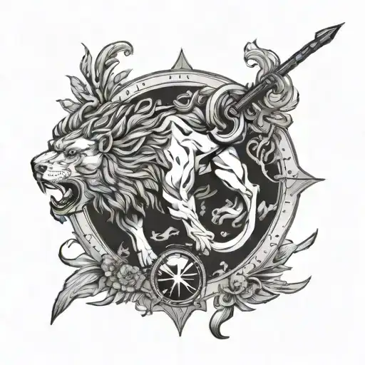 Leo Zodiac Sign In A Battlefield With Soldiers