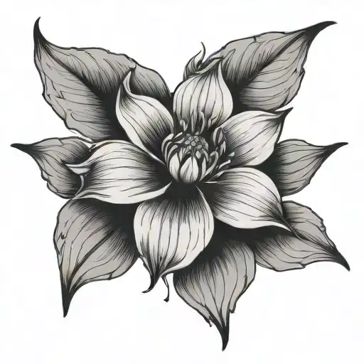 Sacura Flower With Black Details