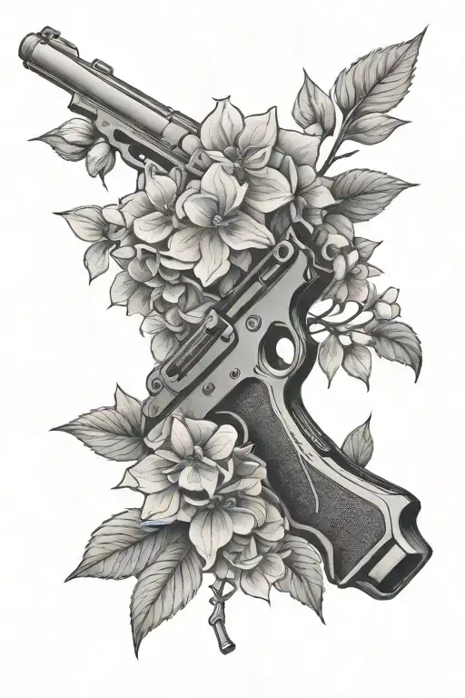 Gun Shooting Hydrangea Flower