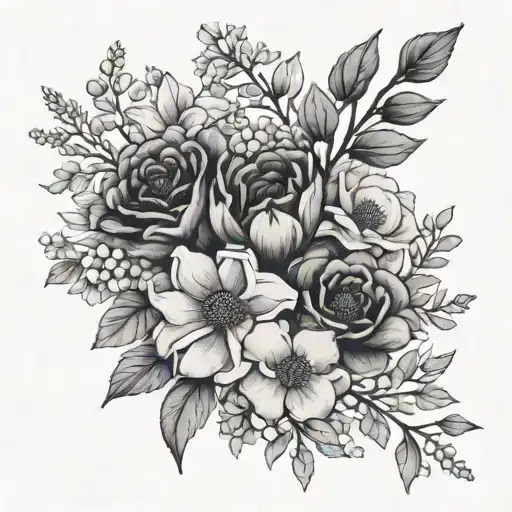 Family Birth Flower Bouquet