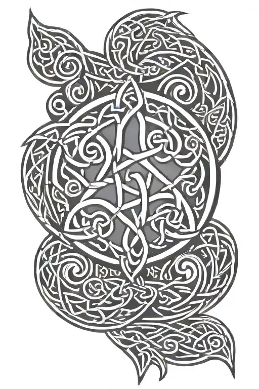 Spiritual An Friendship Celtic Symbol Incorporated With Writing