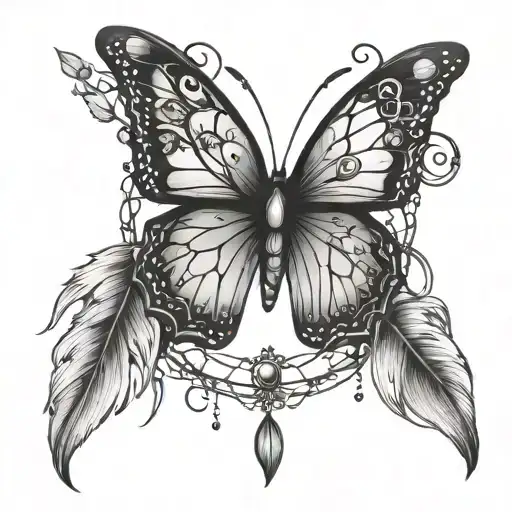 Sparkly Butterfly Dreamcatcher