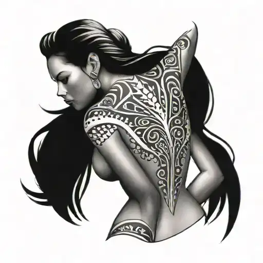 Feminine Tribal Line Back