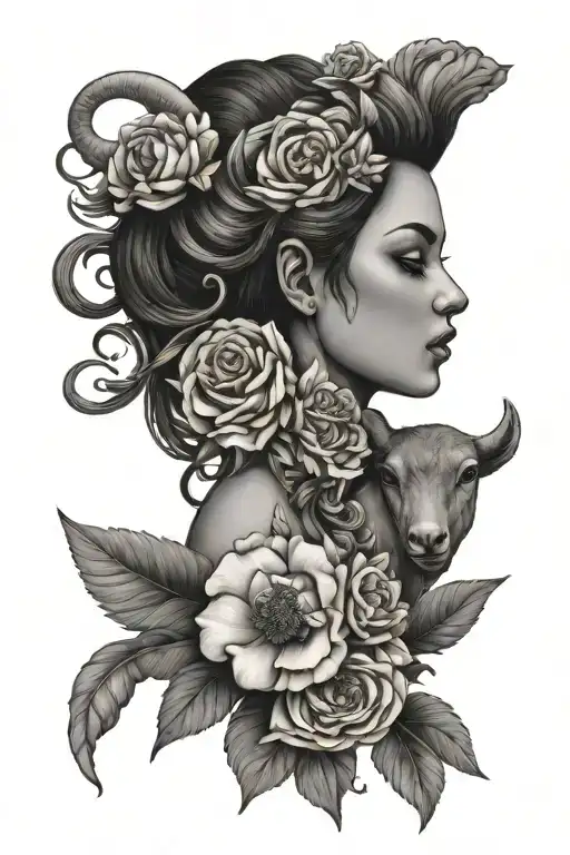 Aries Worrier Women With Flowers