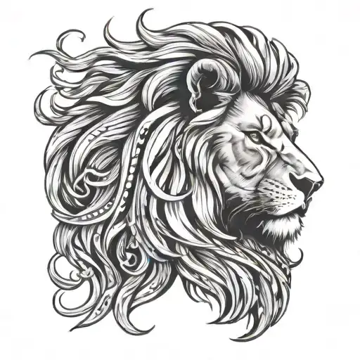 Lion Head Profile Horloge