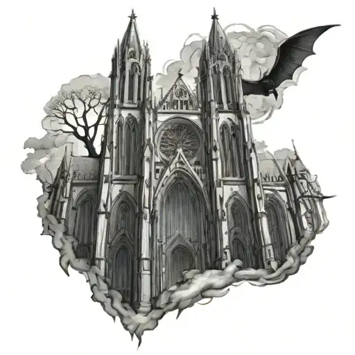 Tall Scary Gothic Cathedral