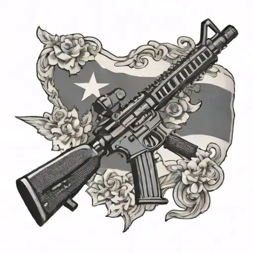 Texas With An Ar 15 Rifle