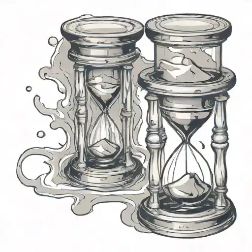 Lonely And Empty Hourglass Melting