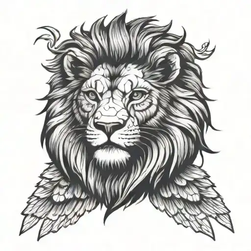 Lion Eagle Handprint