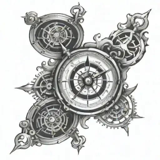 Steampunk Compass Intertwined