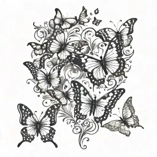 Quote With Butterflies Or Heart Design