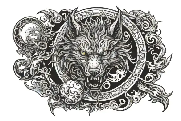 Fenrir Eating Sun An Moon Balance