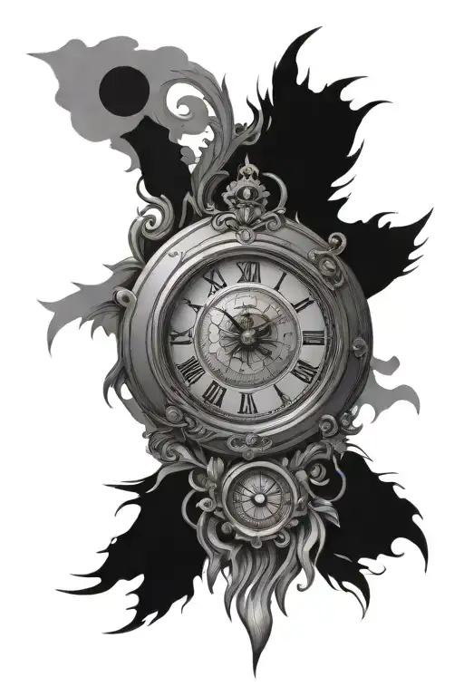 Clock With Eye Center Symbolizing