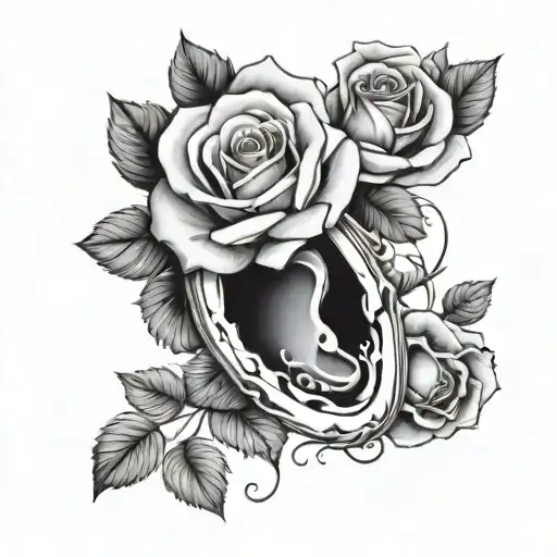 Roses Sleeve With Baby Footprint