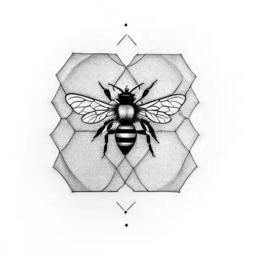 Honeycomb And Bee