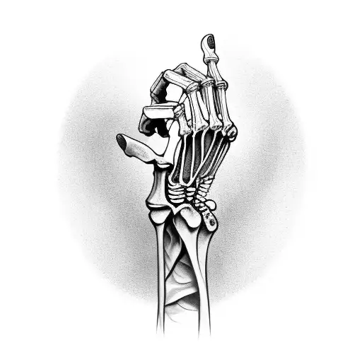 Skeleton Hand Around Throat With Sonnenrad