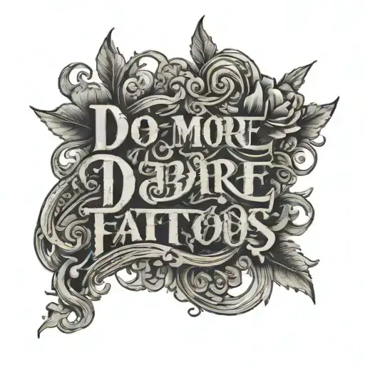 Dark Tattoo With Really Plain Words Of Do More