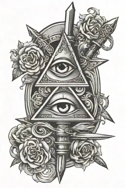 Sword And Illuminati Eye