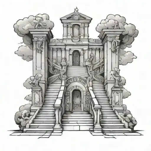 Stairway To Heaven Gates And Stairs Leading