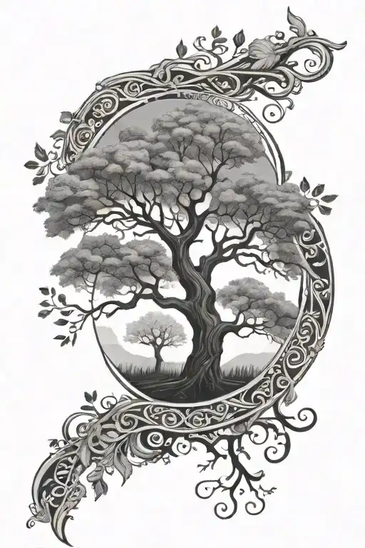 Tree Of Life Wrapping Around The Arm