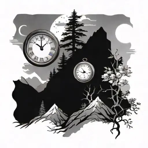 Talk Trees With Mountains And A Clock