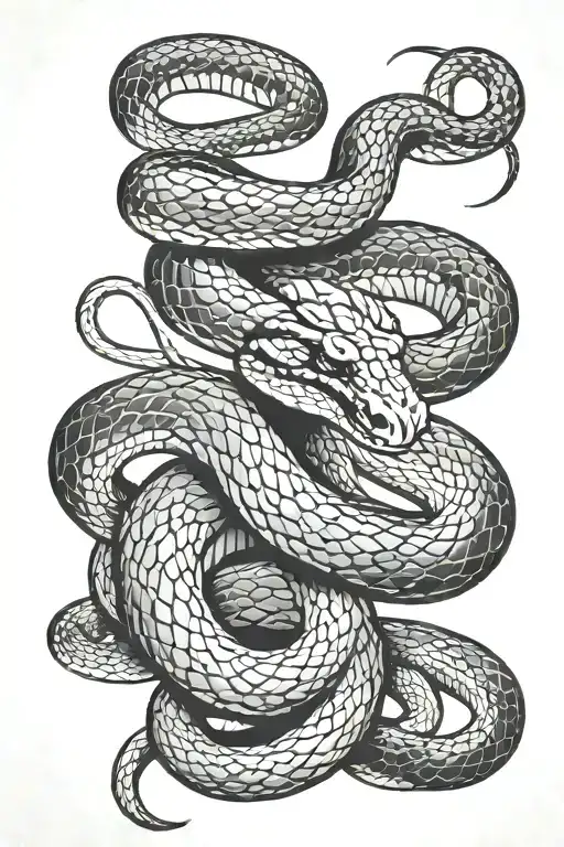 Black Viper Snake Slithering