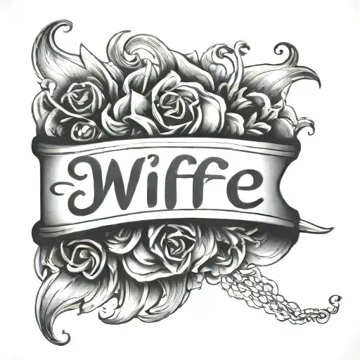 Dark Arm Band With Wife Name