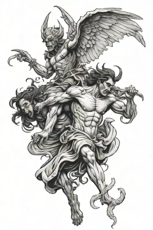 Demon And Angel Falling