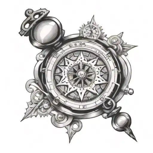 Steampunk Compass Intertwined