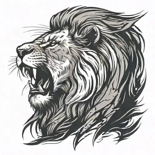 A Lion Scratch Mark And Inside The Mark Is The Lion