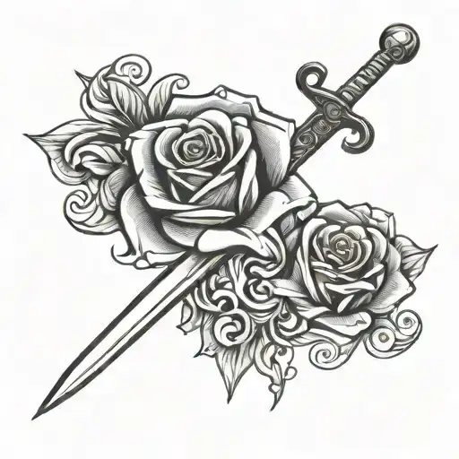 Sword Shield Rose Wrapped