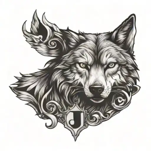 Wolf With Letter J K L