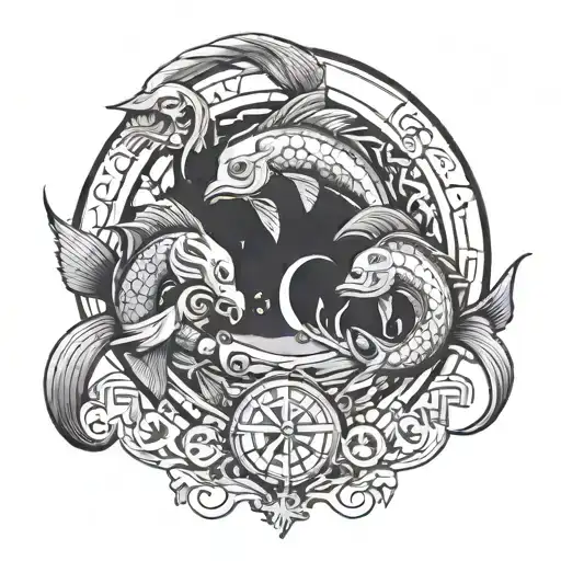 Pisces Zodiac Sign Ancient Ruins Vikings