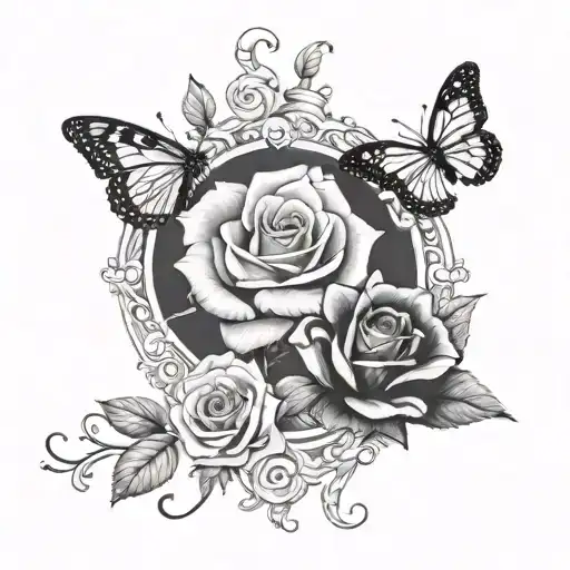Bryon Tackett Forever And Always With Rose And Butterfly