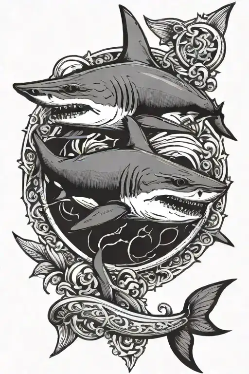 Shark And Jesus Cross