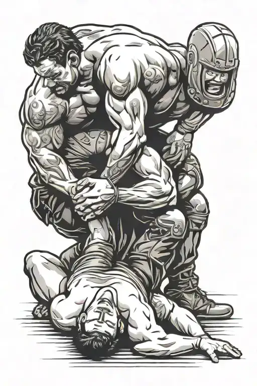 Wrestling Mat Father Son