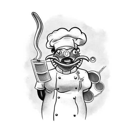 A Lobster Chef Conducting An Orchestra