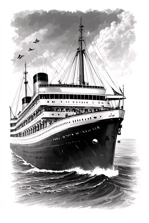 Vintage Cruise Ship Queen Mary