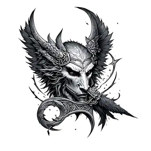 Norse Mythology Tattoo On Forearm