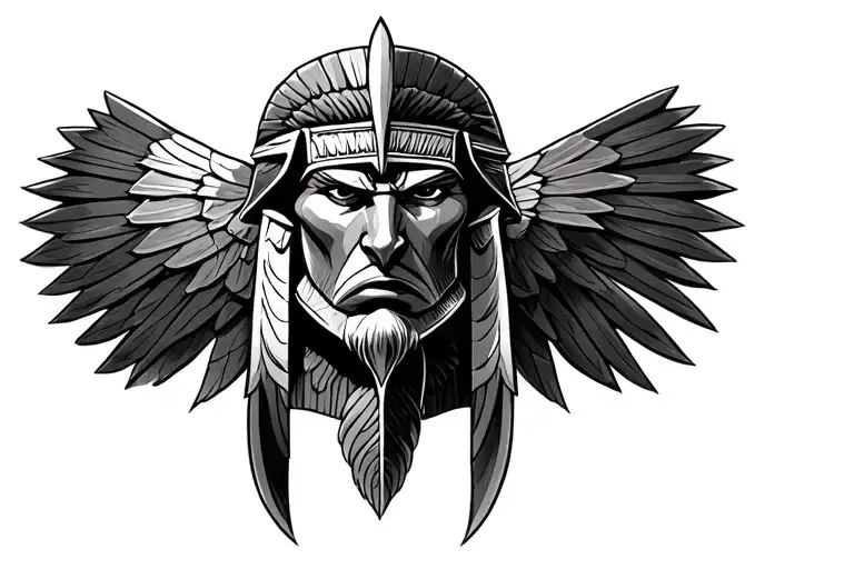 Horus Portrait Looking Forward With The Face