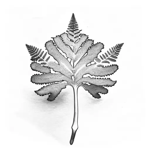 New Zealand Fern With Irish Shamrock