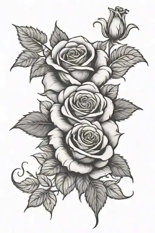 Rose With Initials W S