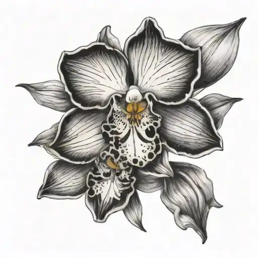 Scientific Drawing Of A Rare Orchid