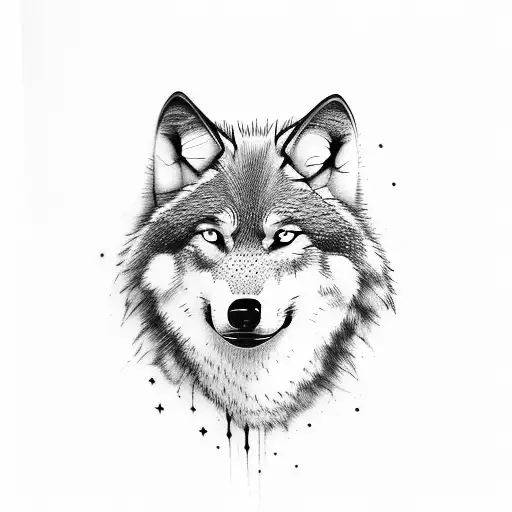 Wolf With Canadian Background