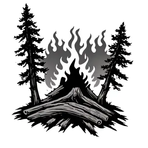 Wildland Fire Seat Drop Over Timber Fire