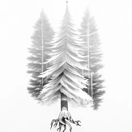 Pine Tree With Eagle