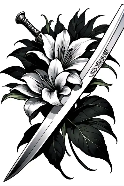 Lily Flower And Sword From Mulan